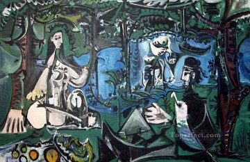  1960 Oil Painting - Le dejeuner sur l herbe Manet 6 1960 Cubism